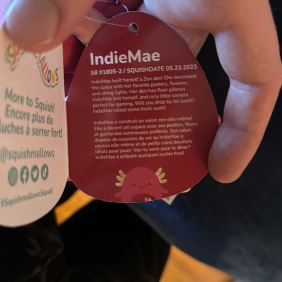 Indiemae the Axolotl valentine squishmallow NWT - Picture 7 of 7